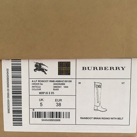 Burberry rainboot brain riding with belt - Picture 6 of 6